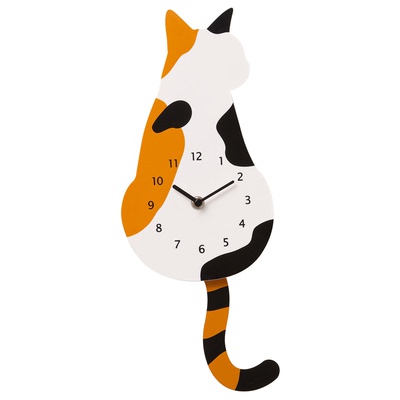 NITORI宜得利家居卡通静音摆钟猫