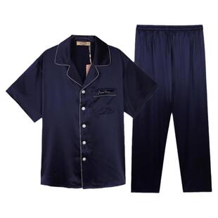 美标真丝睡衣100%桑蚕丝绸情侣款结婚大红色男女家居服19姆米重磅