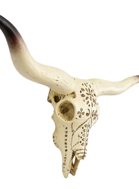 波西米亚风镂空牛头骨墙面装饰欧侘寂风民宿客厅玄关高级感挂饰