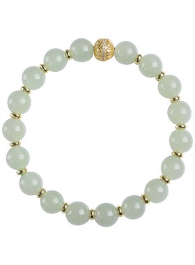 若慕和田玉晴水天然圆珠手串