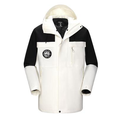 骆驼熊猫系列户外鹅绒三合一冲锋衣女秋季新款拼色羽绒外套登山服