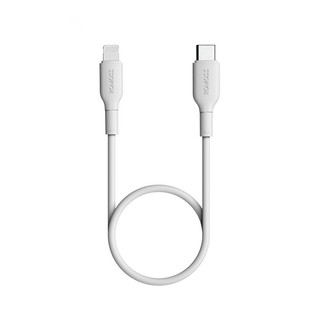 罗马仕20W快充线适用于iPhone12PD数据线苹果8-14手机iPad平板充电线加长TypeC转Lighting白色新款通用