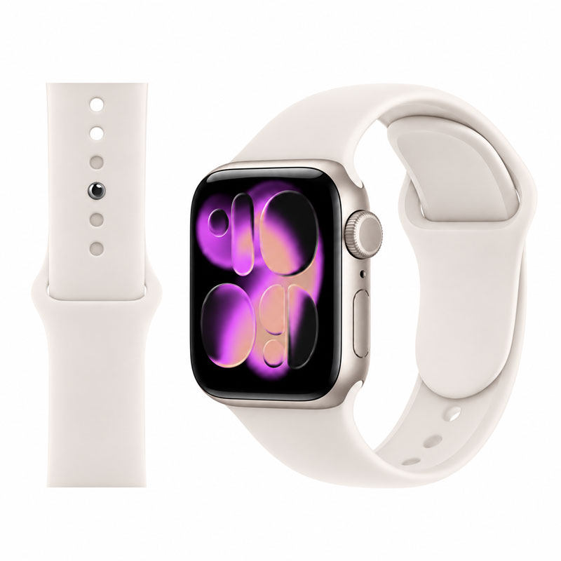 适用苹果手表带s12/S11运动硅胶正品原iwatch11透气新款applewatch9/ultra4/3男9代男装女se2/3夏季言臣官方
