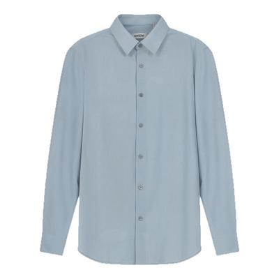 【含羊绒】迪柯尼2025年秋季男士肌理印花亲肤磨毛长袖正装衬衫