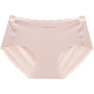 六只兔子无痕冰丝内裤女一片式蚕丝蛋白抑菌裆中腰轻薄三角裤短裤