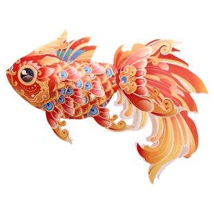 徽州鱼灯新年手工DIY花灯笼非遗锦鲤灯材料包PP材质传统花仙灯