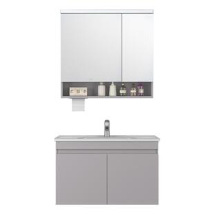 箭牌智能镜洗脸盆洗手盆柜组合阳台洗漱台陶瓷一体盆蜂窝铝浴室柜