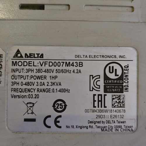 【议价-可维修】Delta  V007M43B 0.75kW 460V /均有货