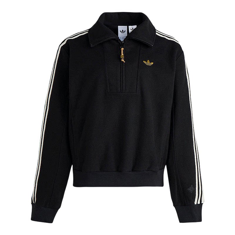 阿迪达斯CNY针织半拉链卫衣
