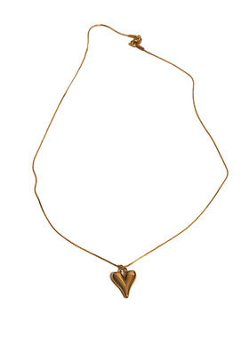 钛钢不褪色法式爱心项链女