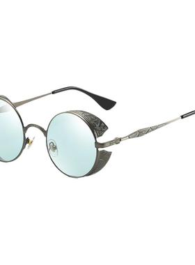 朋克风圆形太阳镜国潮男防紫外线