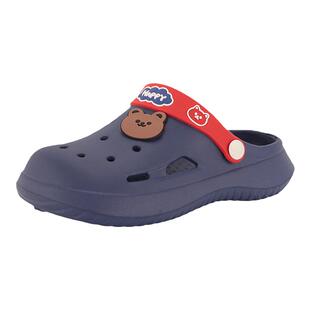 美人桥儿童洞洞鞋男童正品EVA软底透气拖鞋防滑漂流沙滩亲子凉鞋