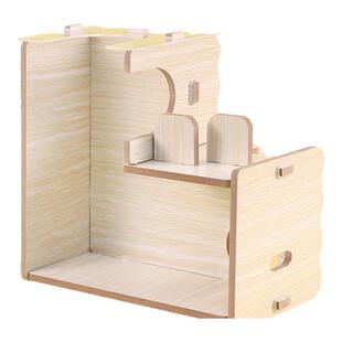 仓鼠窝木质玩具躲避屋小房子金丝熊窝单居室造景木屋平台用品大全