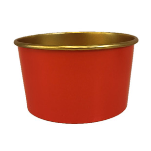 红色高端一次性打包盒饭碗商用高档金箔铝箔纸碗外卖饭盒圆形餐盒