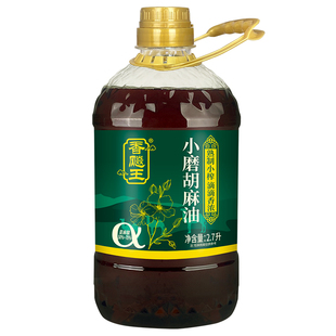 宁夏纯正胡麻油5斤装高亚麻酸食用油炒菜油家用菜籽油亚麻籽小榨