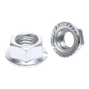 法兰螺母镀锌防滑带垫六角螺母防松螺母M3M4M5M6M8M10M12M14M16