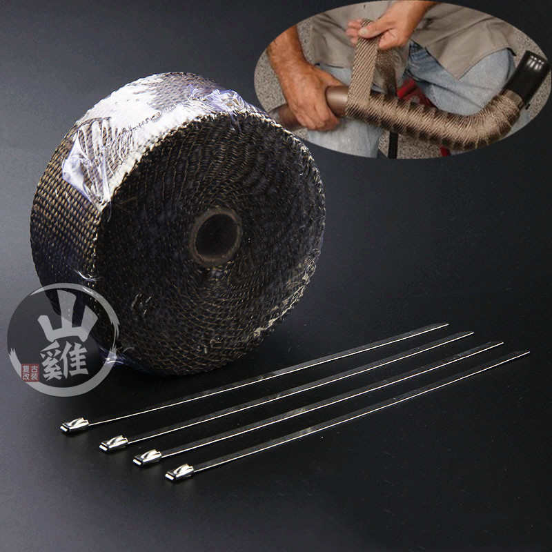 摩托车复古改装排气管防烫布包布 隔热布 隔音棉 防火布 鑫源龙嘉