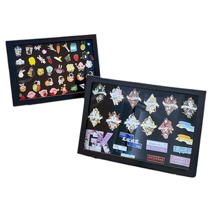 徽章展示框金属勋章收集相框纪念章收藏架透明防尘毛毡胸针收纳盒
