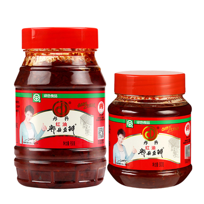 丹丹郫县豆瓣酱500g 950g四川特产红油香辣椒酱炒菜烧菜调料家用