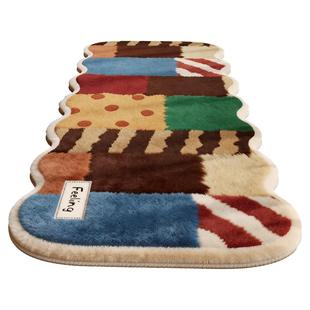 儿童床边毯长条加厚多巴胺柔软防滑高级感卧室飘窗衣帽间客厅地毯