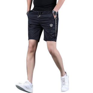 欧洲站速干冰丝短裤男潮牌外穿运动四分休闲沙滩裤五分裤男款裤子