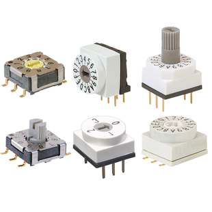 进口旋转编码开关DIP贴片科宝多档位旋钮波段BCD8421数字拨码开关