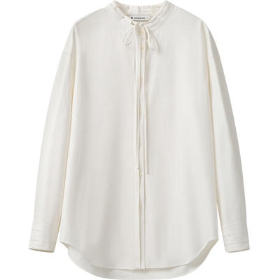 【播奥莱】播商场同款宽松立领衬衫冬新通勤气质上衣BDR4CD3443