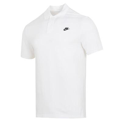 滔搏NIKE耐克男子CLUB短袖翻领T恤POLO衫白色简约短袖FN3895-100