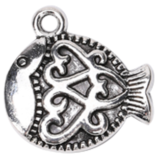 藏银吊坠新款 DIY吊坠隔片配饰DIY饰品藏式星月佛珠简易文玩杂件