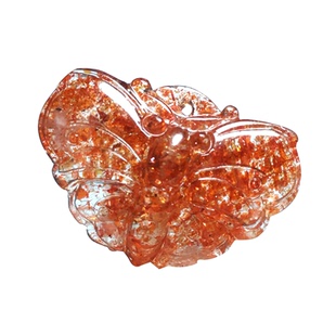 天然迷你金太阳石碎石彩虹橙色原石原矿金草莓晶原石镶嵌耳钉戒指