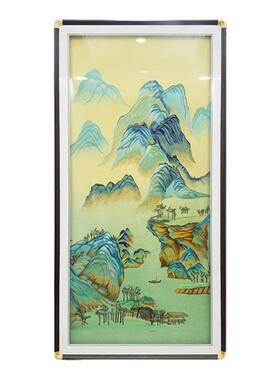 精品苏绣挂画千里江山图竖
