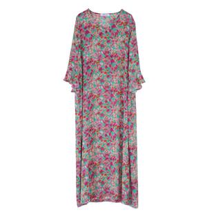 原创！超美超仙波西米亚气质旅行雪纺袍子连衣裙夏宽松显瘦长裙女