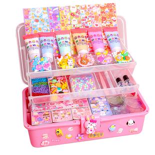 奶油胶咕卡套装估卡盘换装贴纸小女孩随心配古卡火漆印章3d立体贴片diy手工材料儿童手账收纳盒全套工具素材