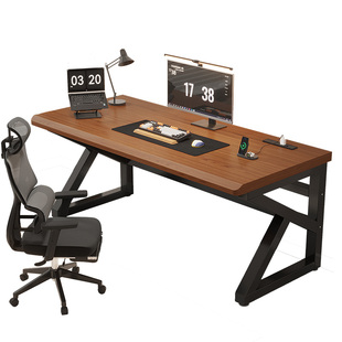实木台式电脑桌家用办公桌学习桌双人卧室电竞桌子简易工作台书桌