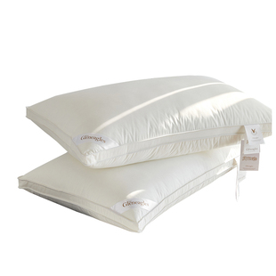 Gleneagles高档五星级酒店羽绒枕芯纯棉长绒棉白鹅绒蓬松柔软枕头