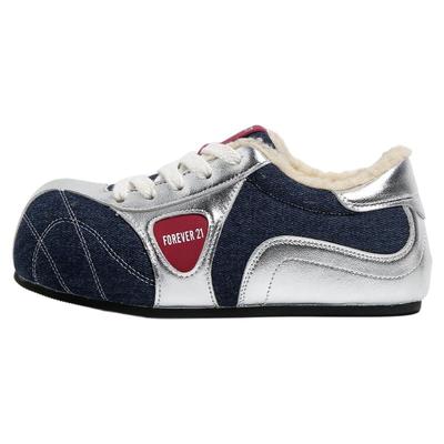 F21加绒加厚大头内增高德训鞋女