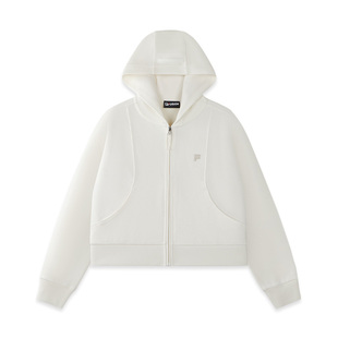 FILA FUSION斐乐针织外套26冬新款女装户外通勤基础拉链连帽上衣