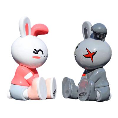 kistioa兔子汽车摆件兔年装饰