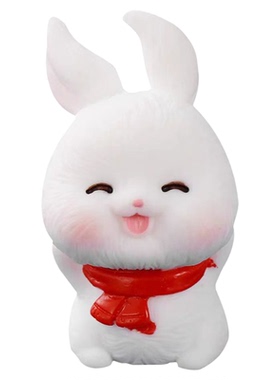 圣诞新款圣诞小摆件雪橇兔子