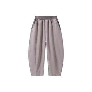 Eayakids薄款阔腿卫裤男女童裤子春装2026新款儿童运动休闲弯刀裤