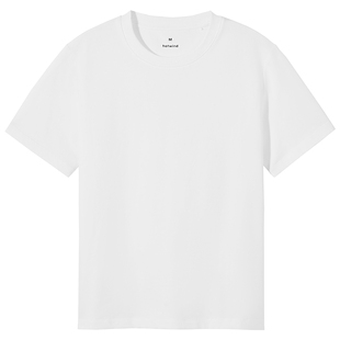 热风2026年春季新款女士基本圆领短袖T简约套头黑色显瘦直筒型T恤