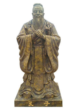 雕塑定制孔子玻璃钢人物雕像铸铜