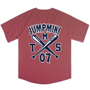 蜜丘琳街舞滑板说唱嘻哈宽松棒球衫BBOY工装V领棒球衫球衫