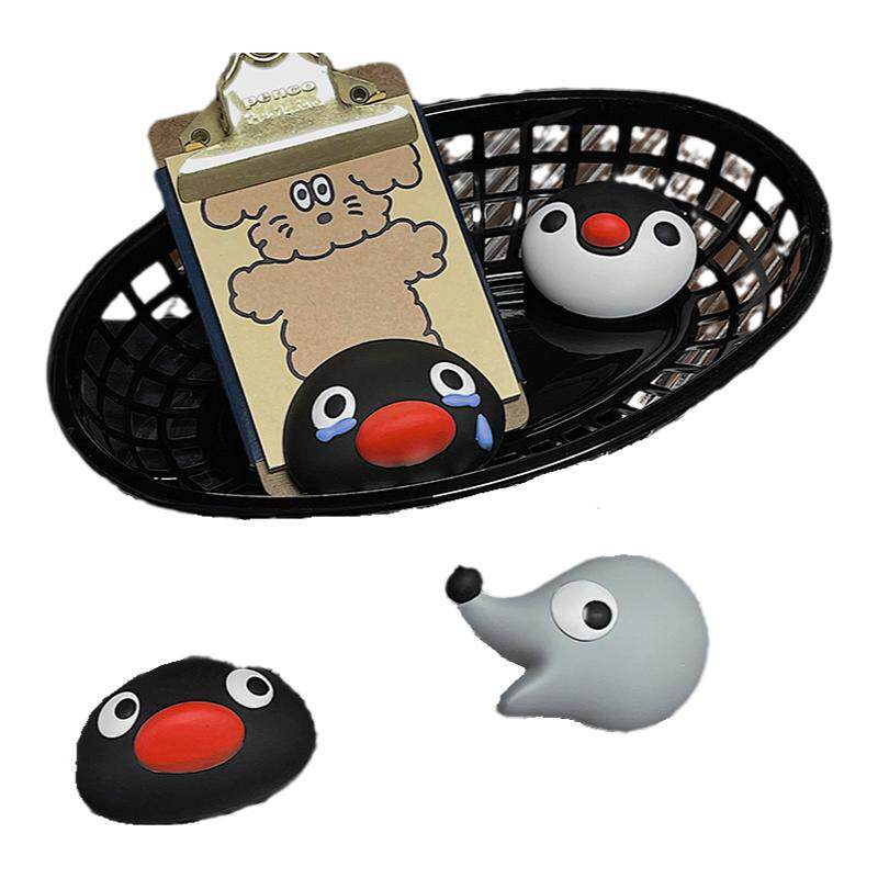 pingu企鹅家族可爱立体冰箱贴挂钩ins风创意卡通磁铁留言贴吸铁石
