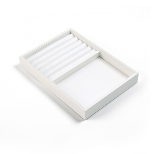 首饰托盘带盖收纳项链耳钉手链戒指展示盘白色饰品展示架拍摄道具