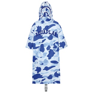 aquaplay安泊来鲨鱼情侣款速干潜水斗篷冬训潜水游泳浴袍浴巾