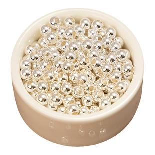 保色包金珠散珠镀真金珠白金色隔珠银珠diy手工串珠首饰品配件