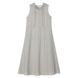 【新品】ZUCZUG 素然 26夏女士通勤气质进口超轻尼龙布带帽连衣裙
