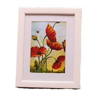 白色创意榫卯实木相框 67810 12寸木质画框像架婚纱写真横竖摆台