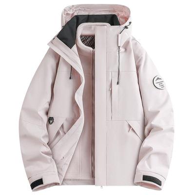 稻草人冲锋衣女款2025新款春秋冬三合一可拆卸防风防水登山服外套